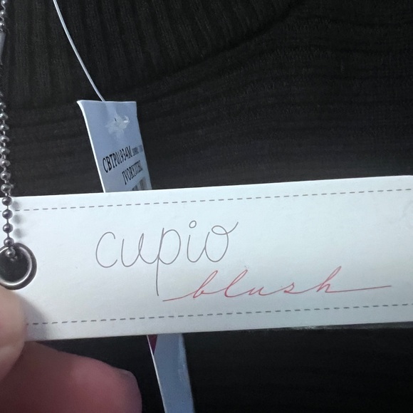 Cupio Blush Black and White Colorblock Sweater. Oversized dolman size XS NWT - Picture 5 of 10